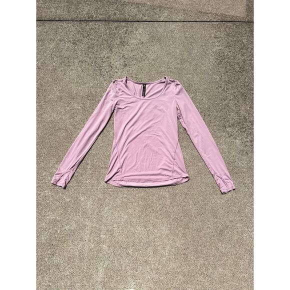 90 Degree Top Women Size XS Light Pink Athletic Scoop Neck Long Sleeve Shirt - Picture 1 of 5